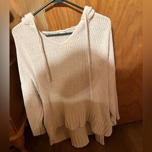 Aerie cream hooded sweater